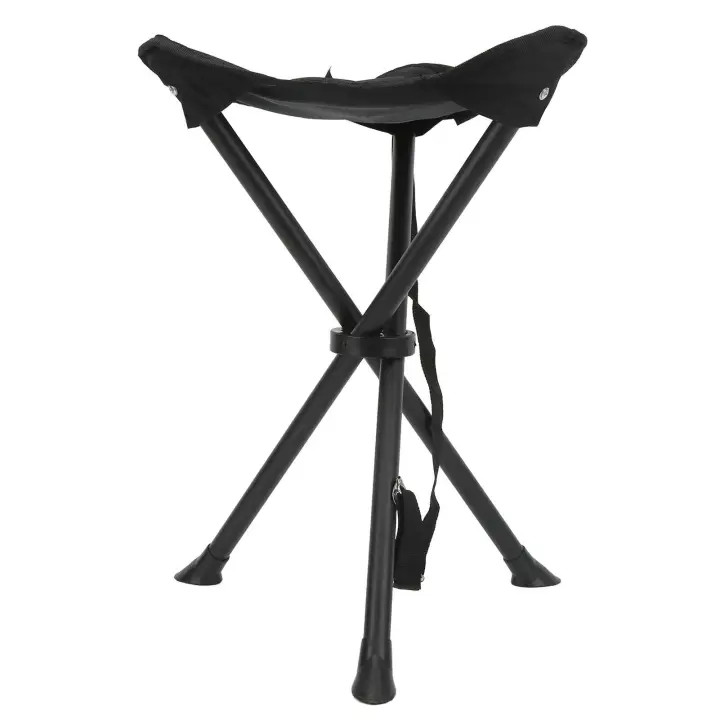 Una silla portátil con trípode y taburete plegable con una capacidad de peso de 200 kilogramos, perfecta para acampar, pescar al aire libre y - 1