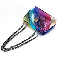 Moda Nuevo Arco Iris Color Empalme Bolsa Pájaro Cabeza Cadena Hombro Crossbody Señoras Bolsa - details 2
