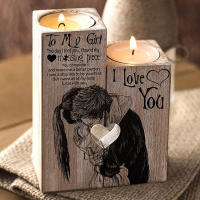 Portavelas de madera para vacaciones, estante de candelabro artesanal en forma de corazón duradero, regalo perfecto para mejores amigos - details 4
