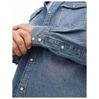Camisa Azul Denim Comodidad para Hombres Moda Casual - details 3