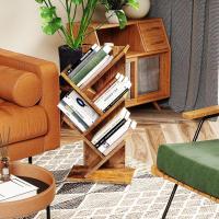 Estantería de árbol, Librería Alta de 6 Niveles Estantería Estrecha de madera con cajones para Sala de Estar, Dormitorio 38×19×112CM Marrón Rústico - details 18