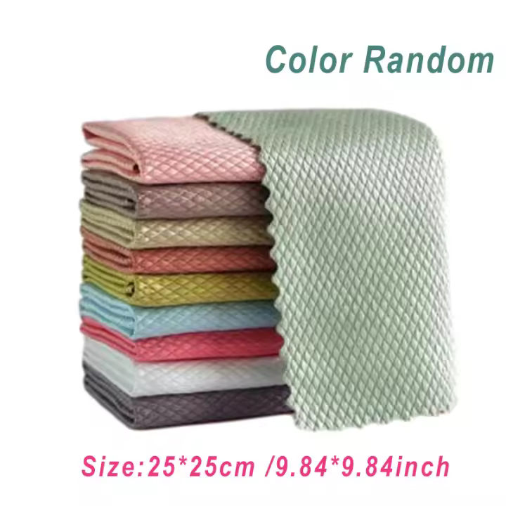 Toalla Eficiente para Limpieza de Espejo y Cocina 25x25cm Napkin de Absorción de Agua para Lavado de Platos y Limpieza de Vajilla - 1