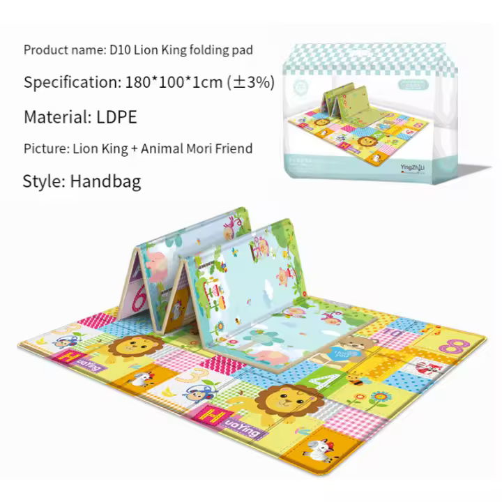 Alfombra de Juego plegable para bebé, tapete impermeable para suelo, portátil, juguetes de actividades, 180x100cm - 1