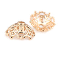 Tapas de Abalorios de Brasso Dorado 18K de Alta Calidad Accesorios de Joyería DIY para Collares y Pendientes - details 10