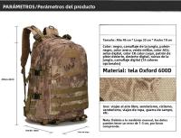 Bolsa de entrenamiento táctica al aire libre del equipo que acampa, mochila 3D ciega de los deportes - details 2