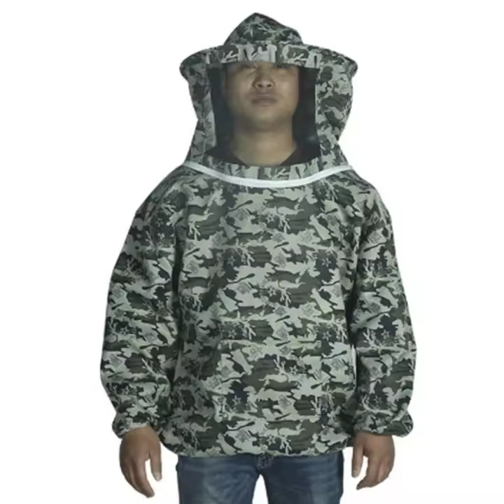 Chaqueta protectora de apicultura, mangas de apicultor, ropa transpirable, vestido de velo de sombrero, equipo TRE - 1