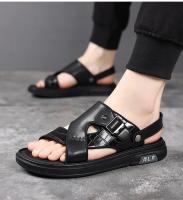 Sandalias de Verano para Hombres Suelas Gruesas, Estilo Casual, Zapatillas de Playa de Cuero Antideslizante, Doble Propósito - details 9