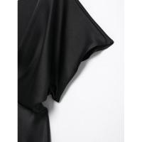 OUWU- Vestido Largo De Fiesta Acampanado Con Temperamento Para Mujer, Novedad De Verano, Moda Informal De Manga Corta Con Textura De Satén De Seda, Vestido Elegante Para Primavera 2025 - details 10