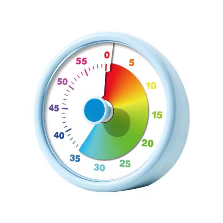 Temporizador de cocina de autodisciplina, visualizador de tiempo, temporizador visual redondo, circular, 60 minutos, cuenta regresiva, despertador - 1