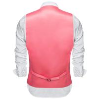 Chaleco de satén de seda sólida para hombre, chaqueta Formal sin mangas, color rojo liso, Tops informales para bodas y negocios, de diseñador, - details 29