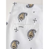 BUNO-pantalones de pierna ancha para mujer, pantalón largo recto y holgado con bordado de flores de anacardo, elegante, cintura alta, moda de verano, 2025 - details 20