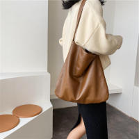 Bolso de hombro de cuero PU Vintage para mujer, bolso Hobo de gran capacidad, bolso de oficina, bolsos de compras simples informales, moda de invierno - details 7