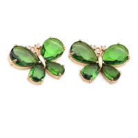 Colgantes de Mariposa de Vidrio de Zirconia de Brasso Dorado 18K Collar Aretes de Alta Calidad Accesorios de Joyería DIY - details 27