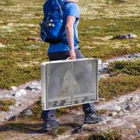 Mesa Plegable, fácil de Guardar, Mesa de Picnic compacta y portátil para Parrilla, Camping al Aire Libre, jardín, Patio, Comedor, Barbacoa, Fiesta, Mercado, 3 pies (Mediana, Plateada) - details 6
