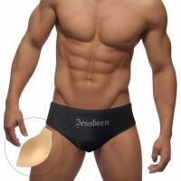 Jessborn bañadores triangulares para hombre, bañador con estampado de ala negra plateada, pantalones cortos de cintura media, sexy, bañador de playa de primavera caliente - details 0