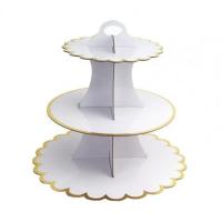 Bandeja de servicio de 3 niveles, torre para cupcakes, soportes para magdalenas para fiestas, boda, cumpleaños, Baby Shower, decoración de fiesta de té - details 0
