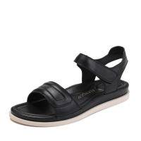 Sandalias de suela blanda antideslizantes y cómodas con velcro para el verano 2025, nuevas sandalias planas de moda para viajes y playa. - details 1