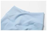 Conjunto de yoga sin costuras para mujer, yoga para mujer, sujetador deportivo acanalado, body de gimnasio, tres piezas de ropa deportiva, 1/2 pieza. - details 33
