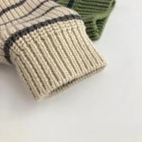 Otoño cuello alto ropa para niños chaqueta suéteres clásico a rayas suéter para niños media cremallera niñas Jersey de punto Tops - details 4