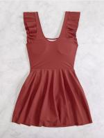 Traje de baño de una pieza 2025, falda deportiva de primavera, traje de baño conservador de talla grande para mujer. - details 9