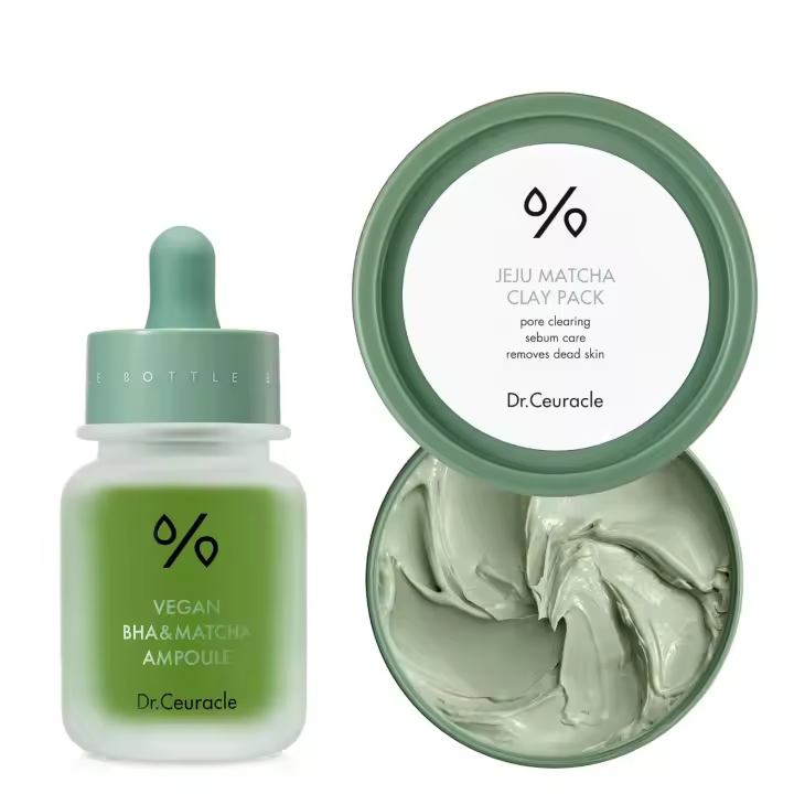 Dr.Ceuracle caliente |   Paquete de arcilla Matcha vegana BHA y ampolla + Jeju Island - 1