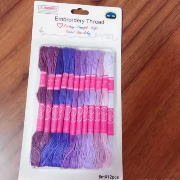Hilo de Punto de Cruz DMC Kit de Hilo de Cose de Algodón Multicolor de 12 Piezas para Bordado DIY - 1