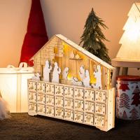 Calendario de iluminación LED para Navidad, decoración de madera, 2024 - details 5