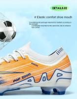 Putian-zapatos de fútbol juvenil con Copa Europea, zapatillas de fútbol de caña baja, sin costuras, con tejido volador, característica de entrenamiento con uñas rotas, 2025 - details 4