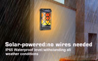 Luces solares de llama para exteriores, candelabro de pared para Patio, cubierta, entrada, impermeable, parpadeante, 1-8 unidades - details 3