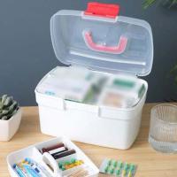 Pastillero grande multicapa, organizador de almacenamiento de pastillas portátil de gran capacidad, caja de medicina doméstica, contenedor para tabletas - details 7