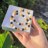 Pulsera de purificación corporal de cristal de 8 mm con selenita, turmalina negra y palo santo para mejorar el movimiento y la energía - details 4