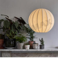 Tomaxin Lámpara colgante de seda LED 60CM Estilo wabi-sabi para dormitorio B&B restaurante sala de estar hotel Metal 220V Interruptor otros - details 18