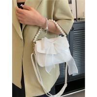 Glovento-Bolso Mini Cuadrado para Mujer |   Lazo y Perlas Elegantes |   Regalo San Valentín - details 10