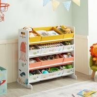 Estantería de Juguetes para Niños Organizador de 12 Cajas de Tela No Tejida - details 1