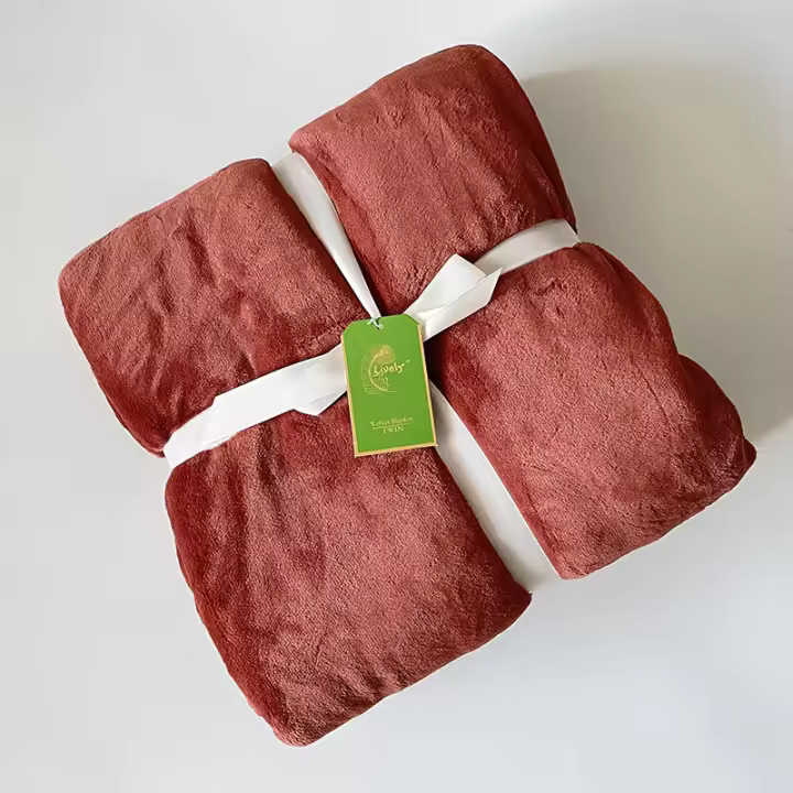 Nueva manta de franela de Color sólido, manta multifuncional de fibra de leche, manta para la oficina, manta para la siesta, manta para el sofá - 1