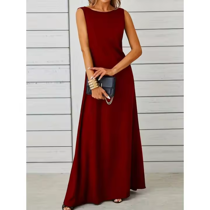 Skims Vestido de verano sexy sin mangas largo de gama alta con correa para mujer - 1
