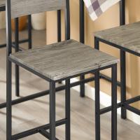 OGT14-N Conjunto Mesa Alta de Bar y 4 Taburetes con Respaldos Estilo Industrial,ES (Madera) - details 8