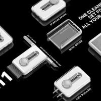 Cepillo de limpieza de teclado 6 en 1, herramienta de limpieza de polvo portátil multifuncional para exteriores - details 5