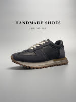 Zapatos deportivos para hombre, hechos a mano, estilo maduro, retro, de cuero, con suela gruesa y transpirable. - details 3