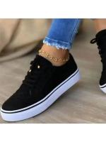 Zapatos bajos de punta redonda para mujer, zapatos planos informales con cordones para caminar, versátiles y cómodos - details 7