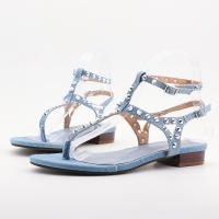 Nuevos zapatos planos de mezclilla con tachuelas para mujer - details 7