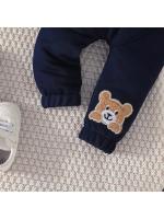 Conjunto de Ropa para Bebé de 3 a 24 Meses Camiseta de Manga Larga con Estampado de Osito de Dibujos Animados Pantalones Azules Marinos Juego de Ropa Infantil - details 6