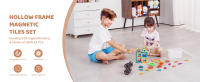 SucceBuy Juego de bloques de construcción magnéticos de 62 piezas con ruedas, azulejos magnéticos educativos STEM para niños - details 0