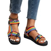 Sandalias planas deportivas con punta descubierta para mujer, zapatos textiles de talla grande, ropa de playa para primavera y verano, 43, 42, 4140, 39 - details 1
