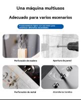 Taladro atornillador a batería para casa juego de destornilladores electricista - details 3