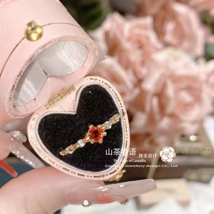 Joyería anillo de zafiro natural de imitación chapado en oro con microincrustaciones de corindón azul pequeño y exquisito anillo de mujer versátil - 1