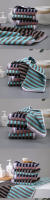 Towel woven stripe thickened absorbent soft adult face towel household cotton towel - details 7