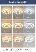 TOMAXIN 24CM Coffee White Square Acrylic LED Light For Room Ceiling Lights Bedroom Aisle Lights Ceiling Lamp Indoor Lighting - details 1