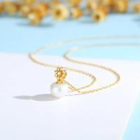Collar de Perlas de Oro 18K Naturales Certificado VVS1 Diamante de Moissanita Longitud de 45cm - details 2