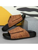 Sandalias retro de suela gruesa para el hogar, de alta gama, de moda de verano, con textura de cuero, estilo nuevo, para exteriores, informales, para hombre. - details 4